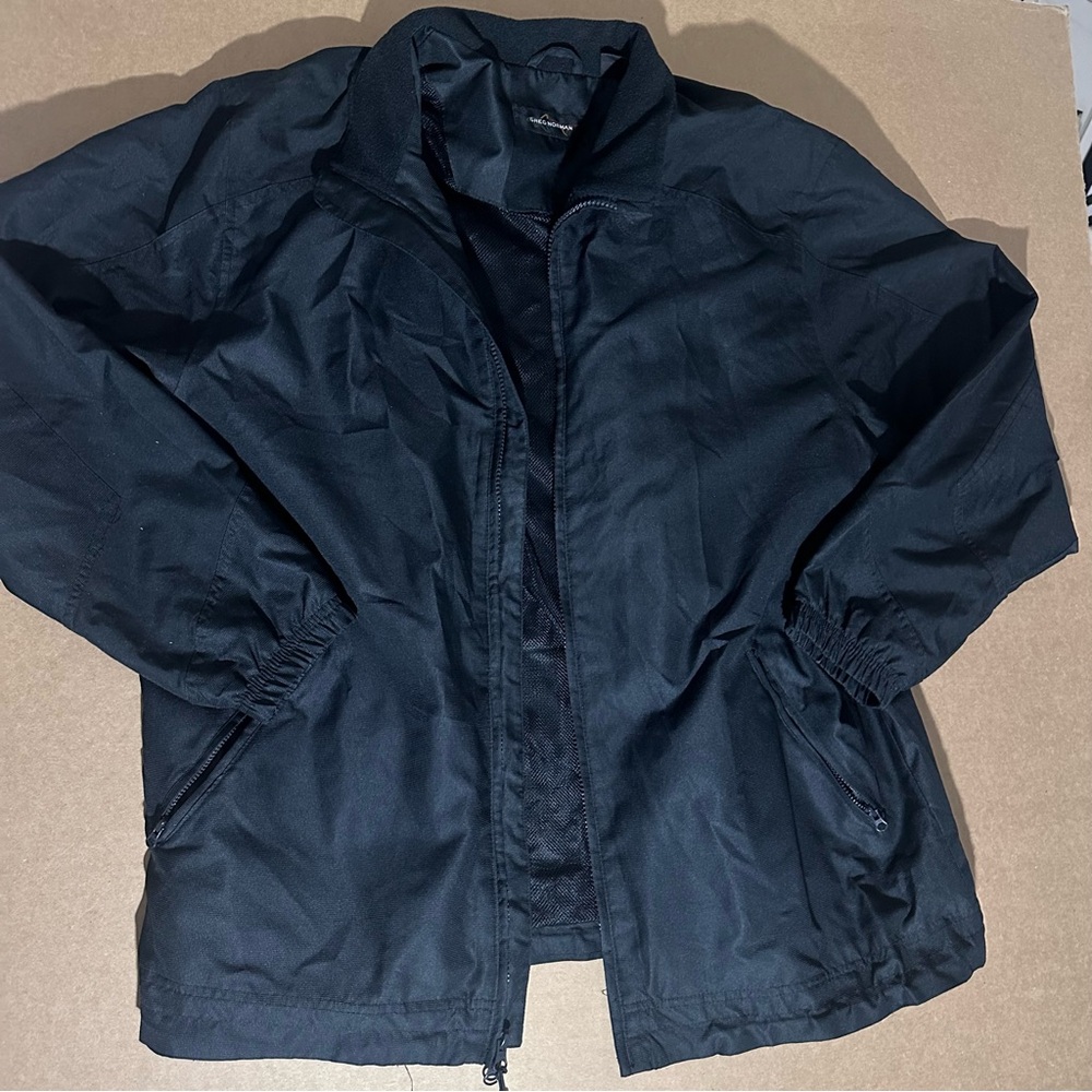 Greg Norman Collection Black Windbreaker Jacket